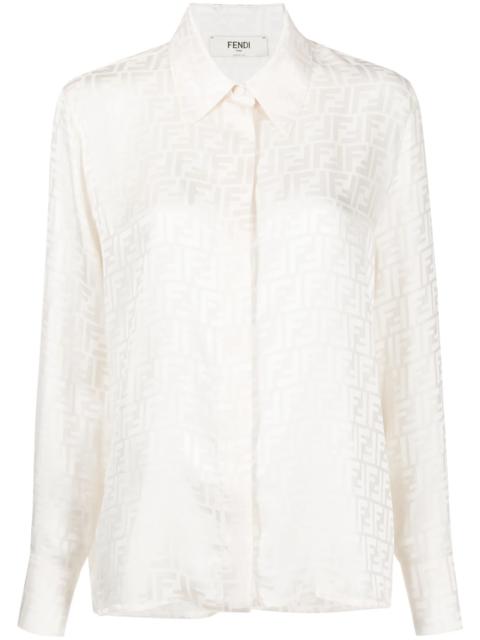 FENDI Fendi FF-jacquard Silk Shirt