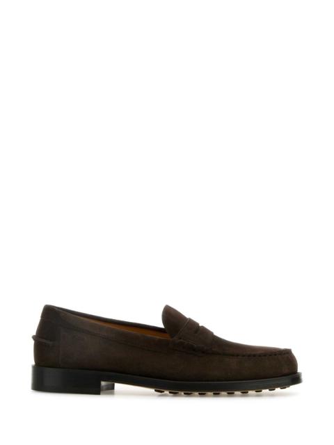 Tod's Tod's Men Dark Brown Suede Loafers