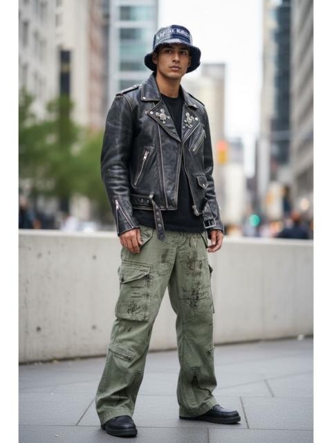 Other Designers 291295=HOMME Military Rock-Style Cargo Pants
