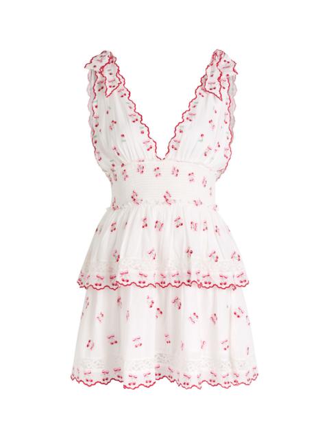 LoveShackFancy Loveshackfancy Soira Embroidered Cotton Mini Dress