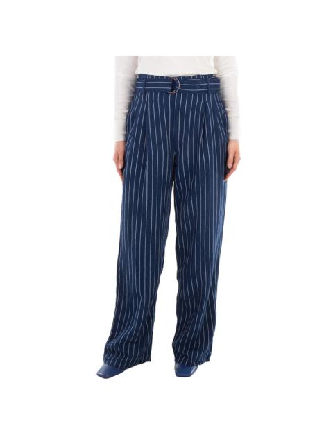 Other Designers Polo Ralph Lauren Pinstripe Wide-Leg Pants