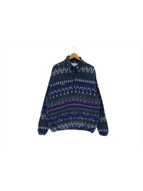 Other Designers Vintage Columbia Allover Native Pattern Fleece Sweatshirt