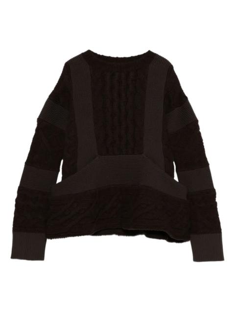 sacai Sacai Women Wool Knit Pullover