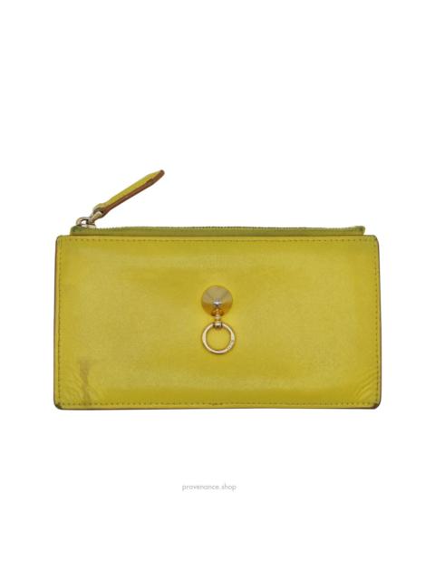FENDI Fendi Zip Card Holder Wallet - Yellow Patchwork Leather