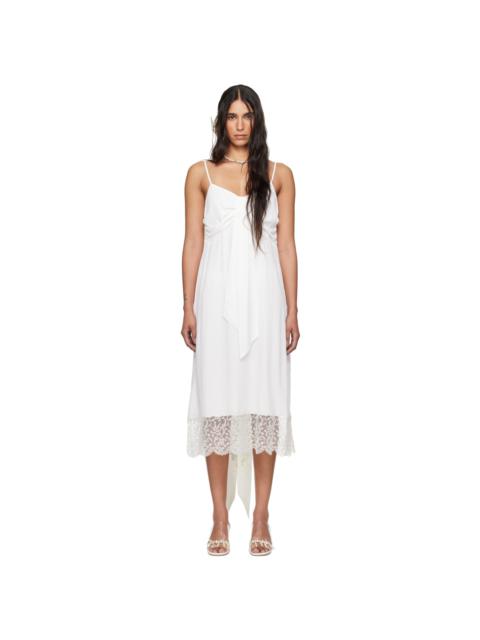 Simone Rocha SSENSE Exclusive White Front Bow Slip Dress