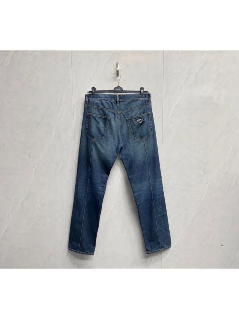 Prada Prada Washed Denim Jeans with Rear Triangle Logo