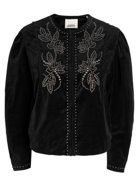 Isabel Marant Isabel Marant Pietra Stud-embellished Velvet Jacket