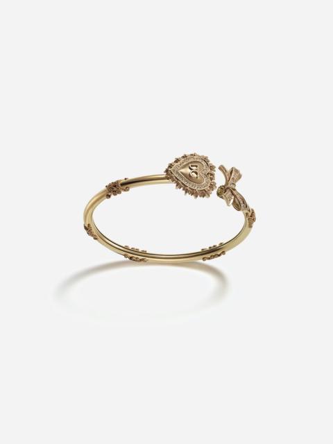Dolce & Gabbana Devotion bracelet in yellow gold with diamonds