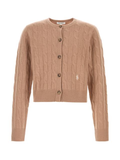 Sporty & Rich Camel cashmere blend cardigan