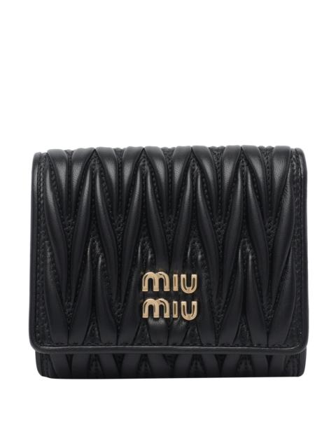 Miu Miu Miu Miu Women Matelasse' Miu Miu Logo Wallet