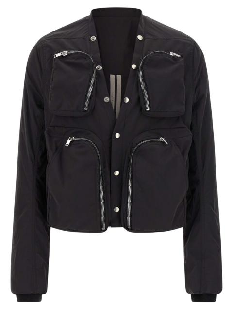 Rick Owens Cargo Puffer Jackets Black