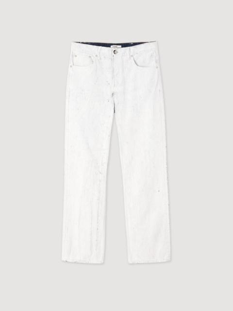 Sandro REGULAR CRACKLE-EFFECT JEANS