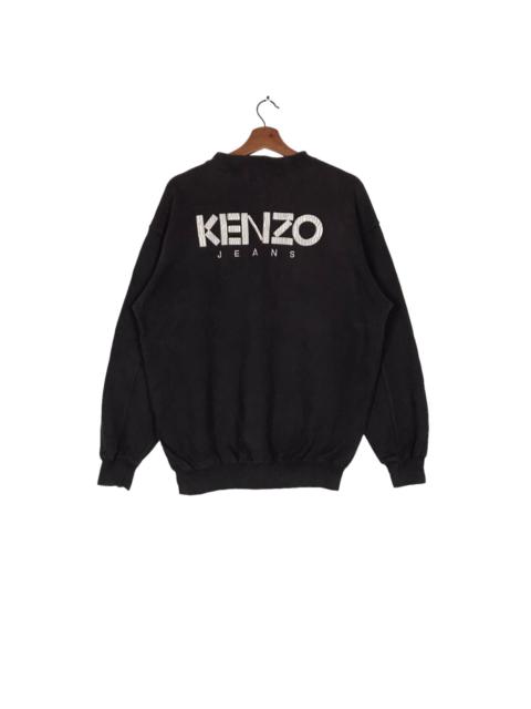 Other Designers Vintage - Vintage KENZO Jeans Sweatshirt Black Faded Big Logo