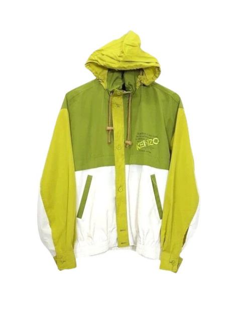 KENZO KENZO Two Tone Pickle Green Hooded Windbreaker Jacket