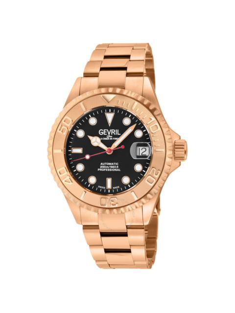 Other Designers Gevril Wall Street Automatic Black Dial Men's Watch 4757B