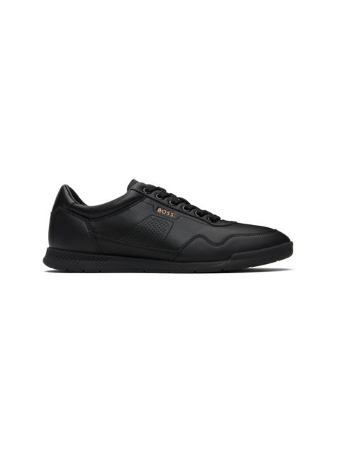 BOSS Black Leather Logo Sneakers
