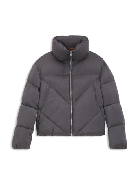 BOSS PUFFER JACKET IN LUSTROUS FABRIC