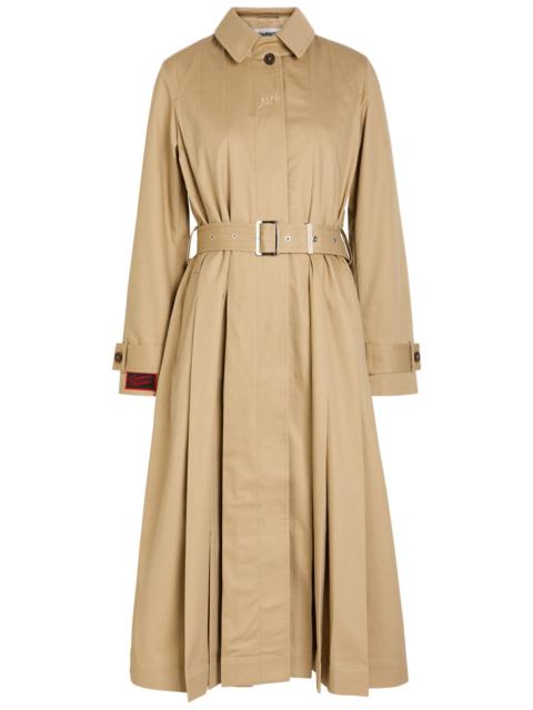 DAMSON MADDER. Damson Madder Sofia Pleated Belted Cotton Trench Coat