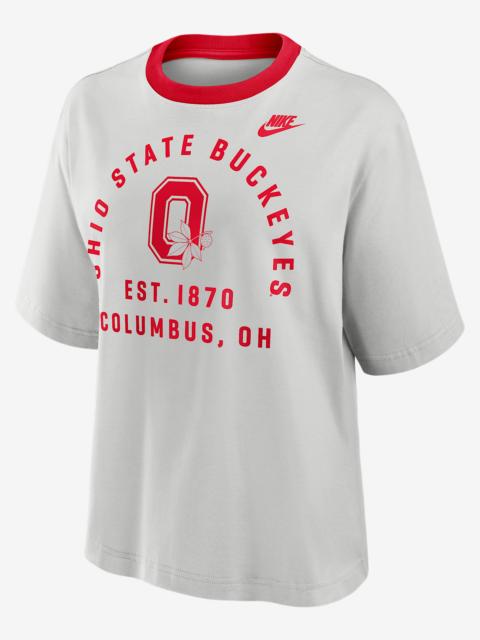 Nike Ohio State Legacy Arch Script Boxy Women's Nike College T-Shirt