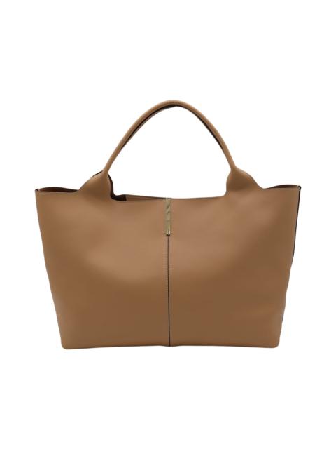 Tod's Camel Leather Top Handle Bag