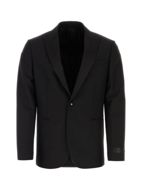 Versace Man Black Wool Blend Blazer