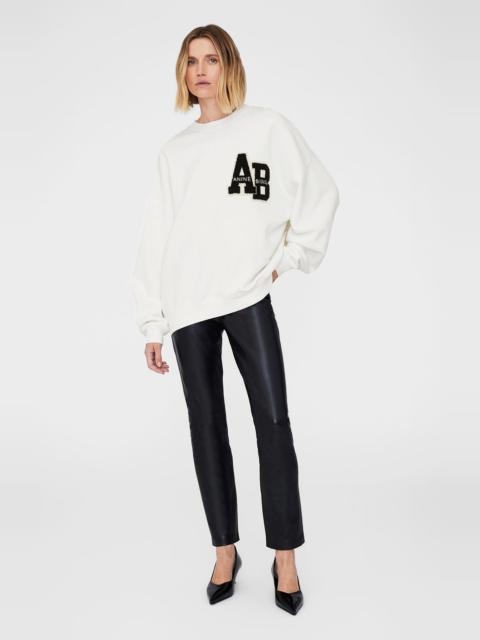ANINE BING ANINE BING Miles Oversized Sweatshirt Letterman in Off White at Nordstrom