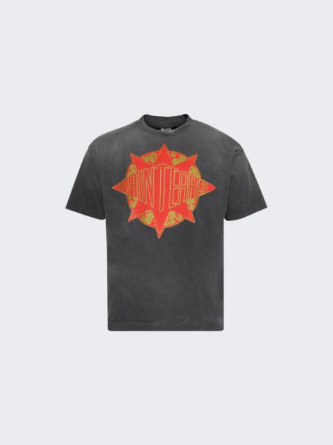 SAINT M×××××× X Denim Tears Short Sleeve T-shirt Washed Black