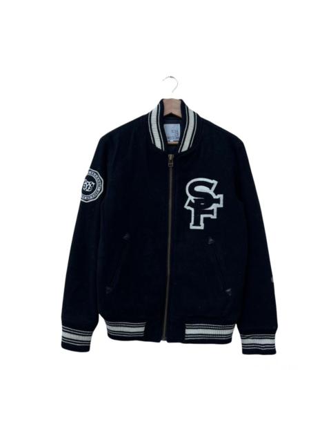 Other Designers Japanese Brand - RARE VARSITY JACKET SOUL OF FREEDOM BIG LOGO WOOL
