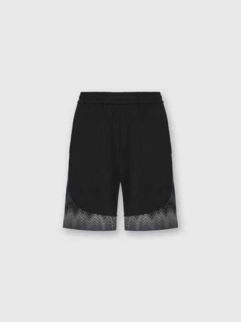 Missoni Missoni Fleece Shorts With Zigzag Insert in Black at Nordstrom
