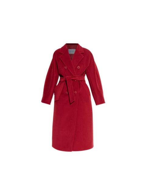 Max Mara MAX MARA Manna Dark Red Wool Long Coat New & Authentic (Wome