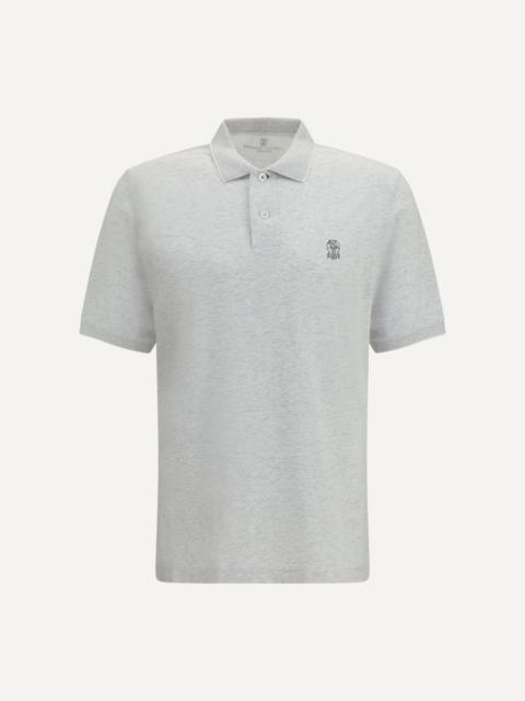 Brunello Cucinelli Polo in cotton jersey with short sleeves