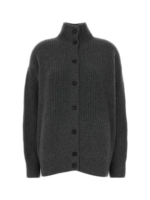 Prada Prada Women Dark Grey Cashmere Oversize Cardigan