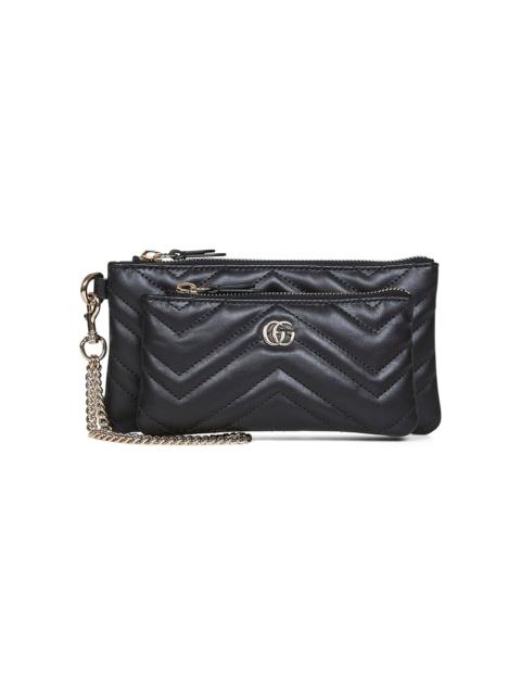 GUCCI Gucci Women Black Gg Marmont Small Pouch With Chain