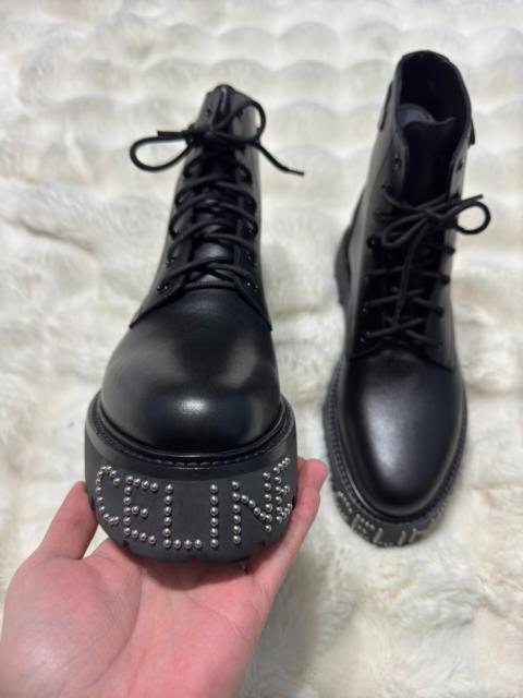 CELINE Celine SS22 Studded Logo Combat Boots