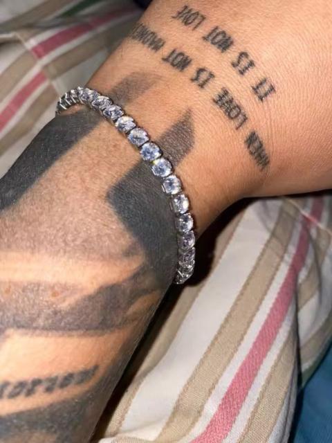 Other Designers 4mm + 19 cm Iced out Bracelet Jewelry Casual Chain Cuff