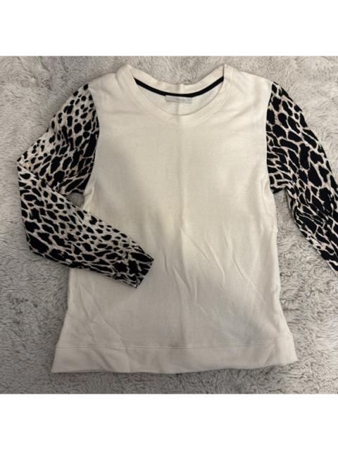 Other Designers Townsen Leopard Animal Print Sleeve Sweatshirt