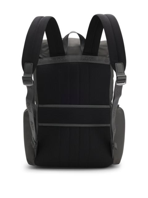 BOSS FLAP BACKPACK WITH DOUBLE B MONOGRAM HARDWARE