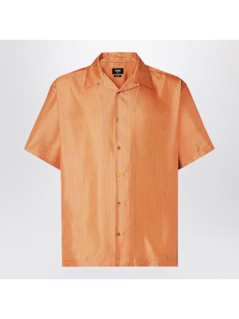 FENDI Fendi Orange Silk Shirt Men