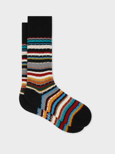 Paul Smith Cotton-Blend 'Signature Stripe' Socks