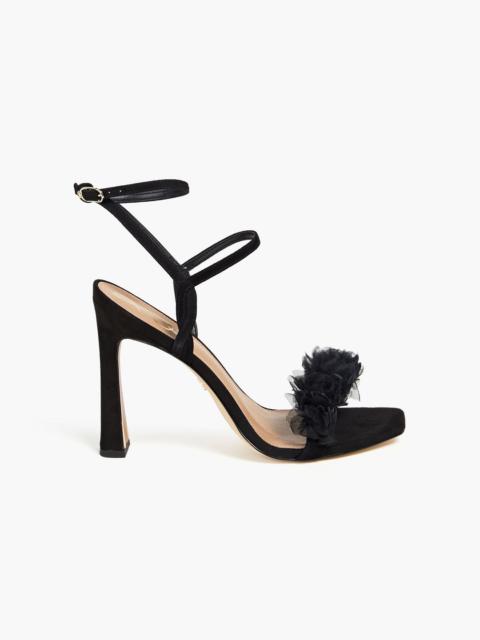 Other Designers Leilani ruffled tulle and suede sandals