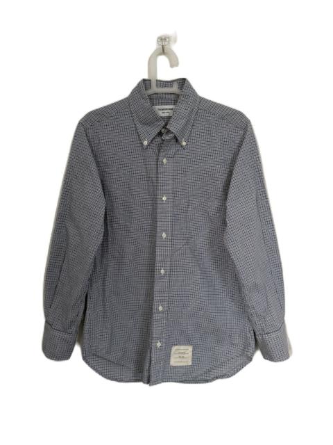Thom Browne Thom Browne Navy Gingham Button-Down Oxford Shirt