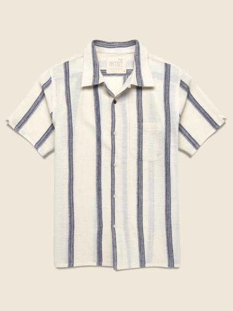 KARDO Handloom Striped Shirt - Blue