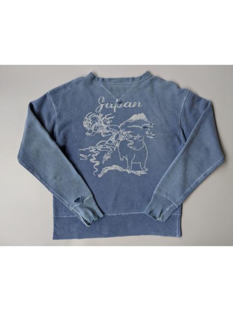 Studio D'Artisan Studio D'artisan indigo distressed japan sweatshirt