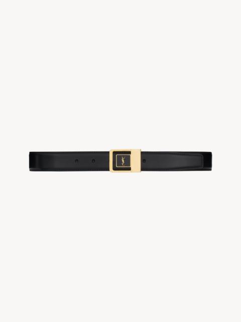 SAINT LAURENT female buckle belt in lacquered leather