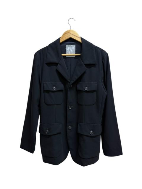 Yohji Yamamoto Yohji Yamamoto Workshop Flap Pocket Black Button Up Jacket