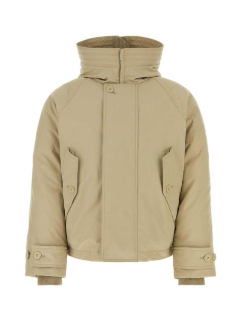 FERRAGAMO Salvatore Ferragamo Men Beige Polyester Blend Padded Jacket