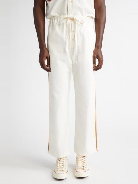 BODE Bode Baseball Pajama Pants in White Multi at Nordstrom