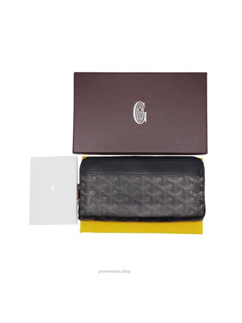 Goyard Goyard Matignon Zipped Wallet - Black Goyardine
