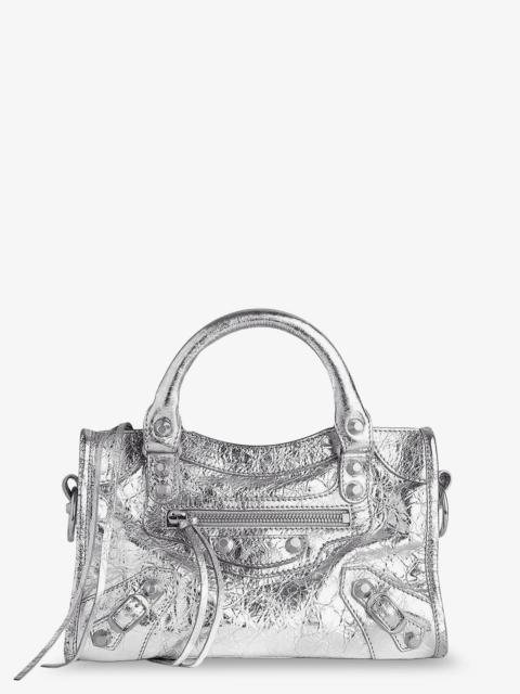 BALENCIAGA Balenciaga Le City Mini Metallic Leather Crossbody Bag