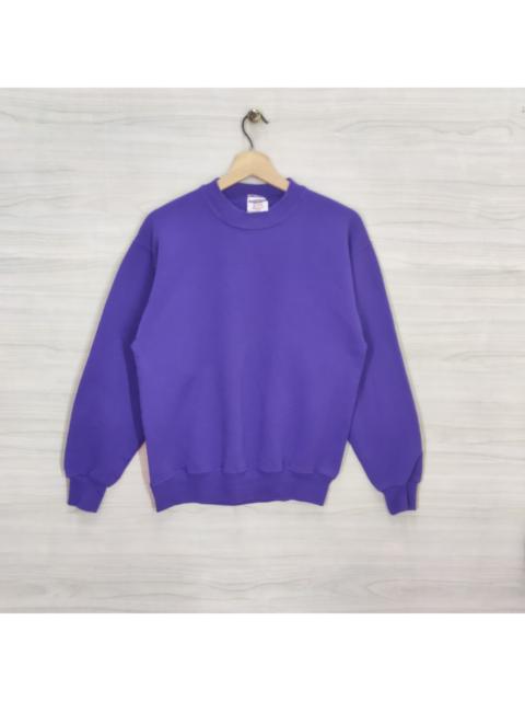 Other Designers Jerzees × Vintage - 90s Jerzees Blank Plain Crewneck Purple